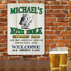 Personalized 19th Hole Sports Bar Wall Sign